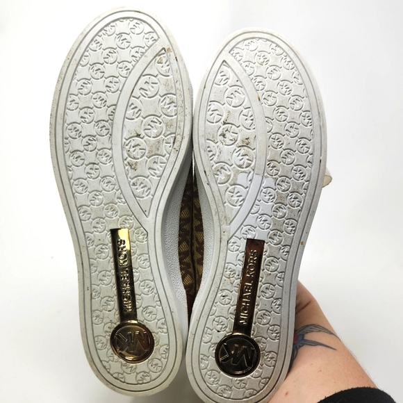 Michael Kors MK city sneakers logo jacquard size 6.5 - Picture 7 of 7